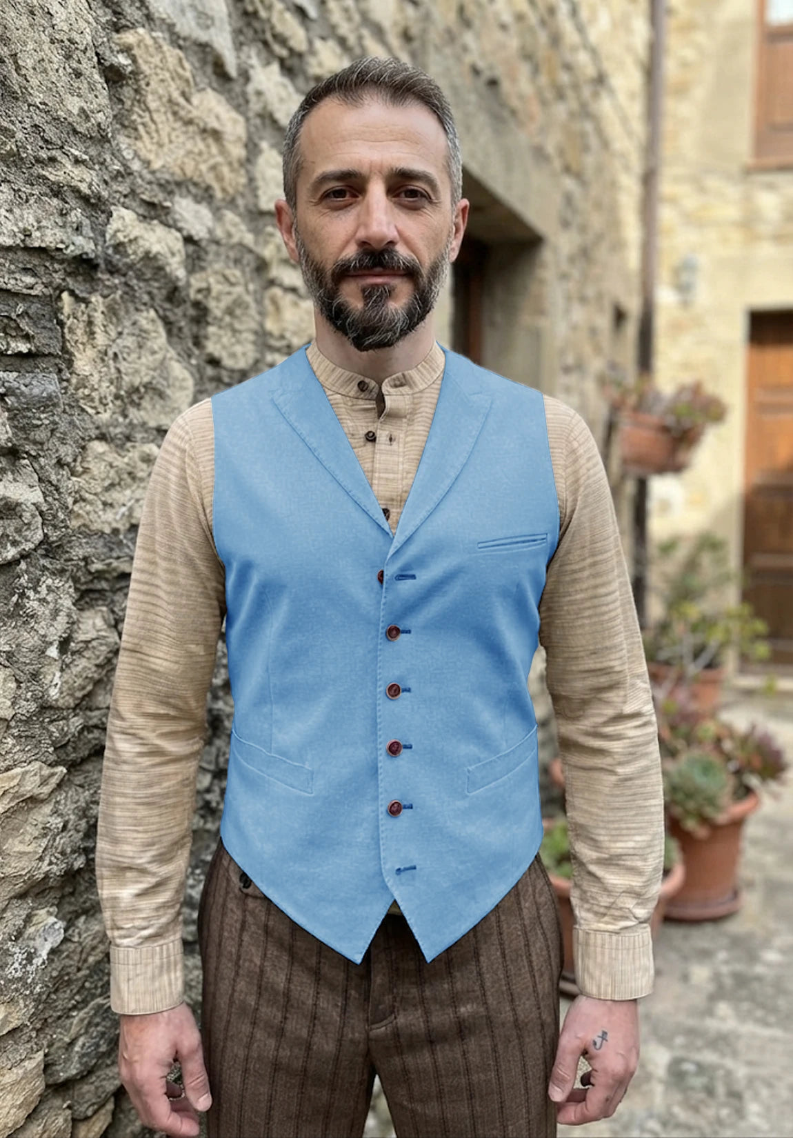 Men's blue vest