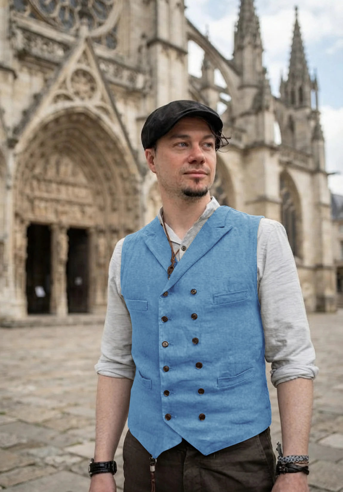 Men's blue vest