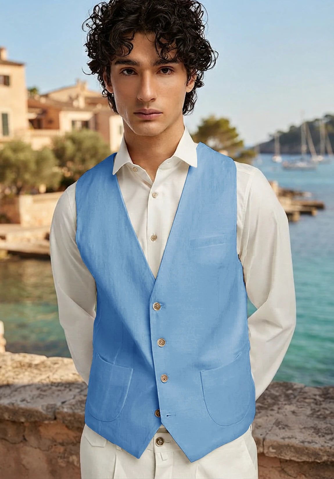 Men's blue vest