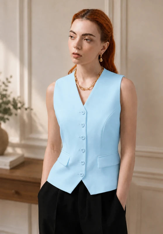 Women's blue vest