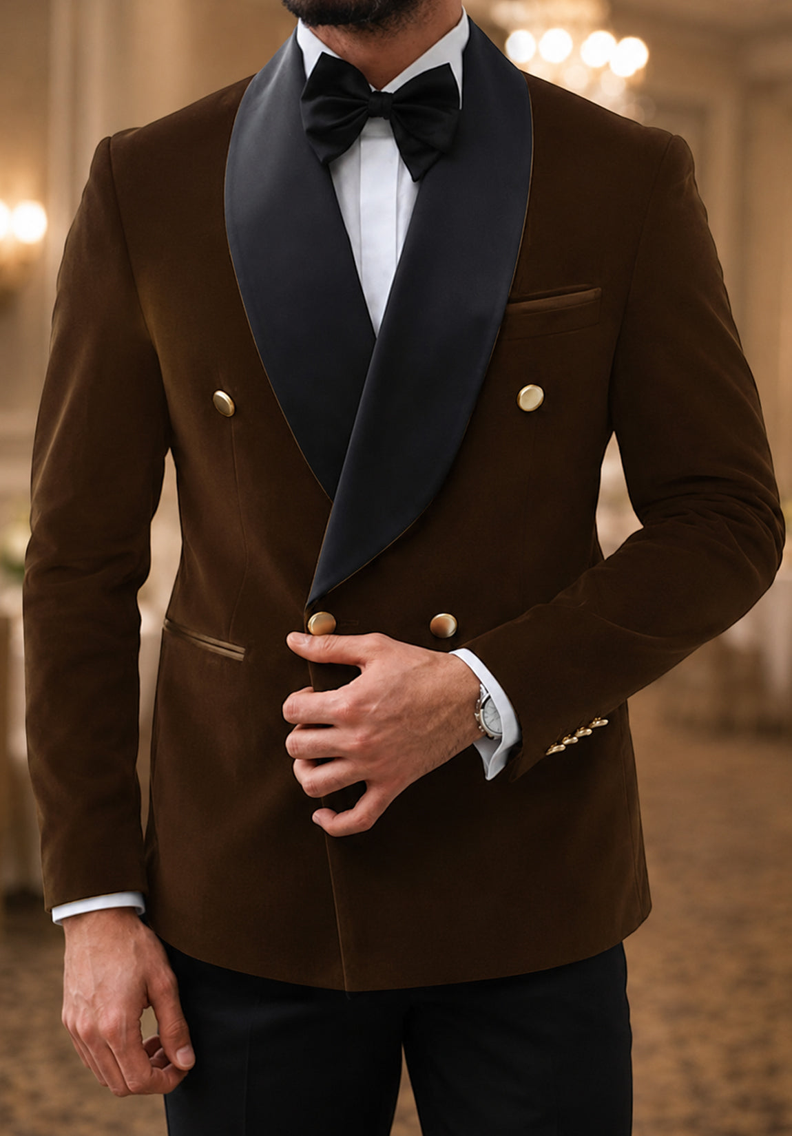 Men's Brown velvet jacket