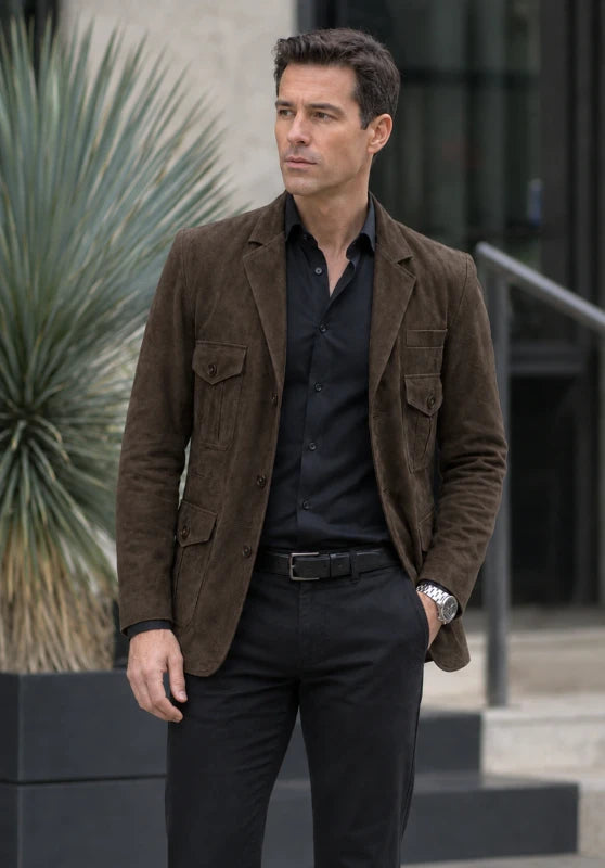 men suede jacket