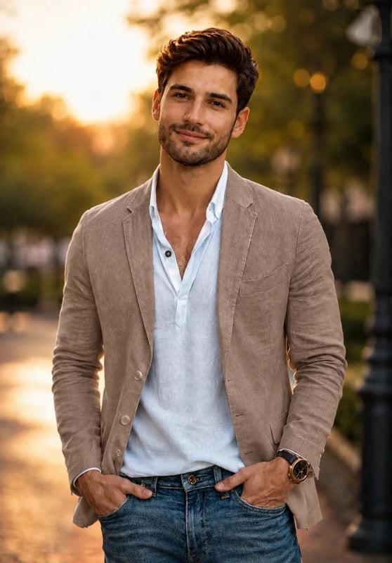 men linen jacket
