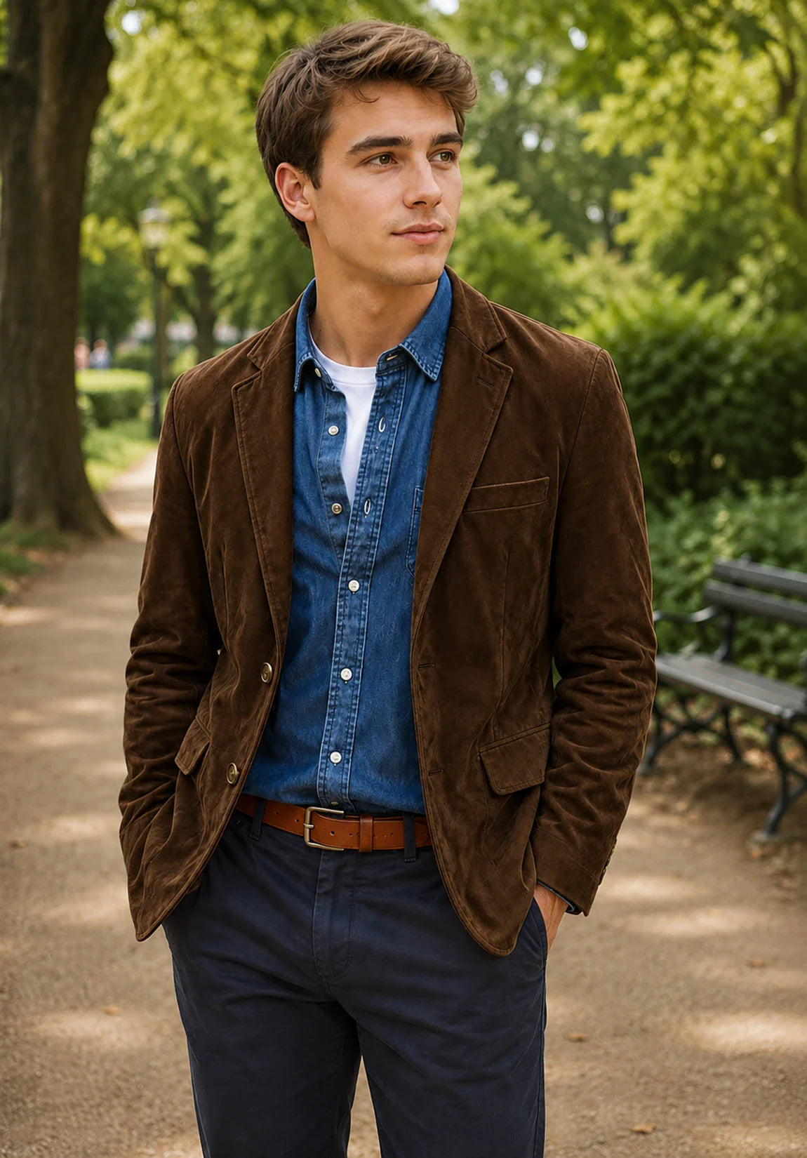 Men's brown suede jacket