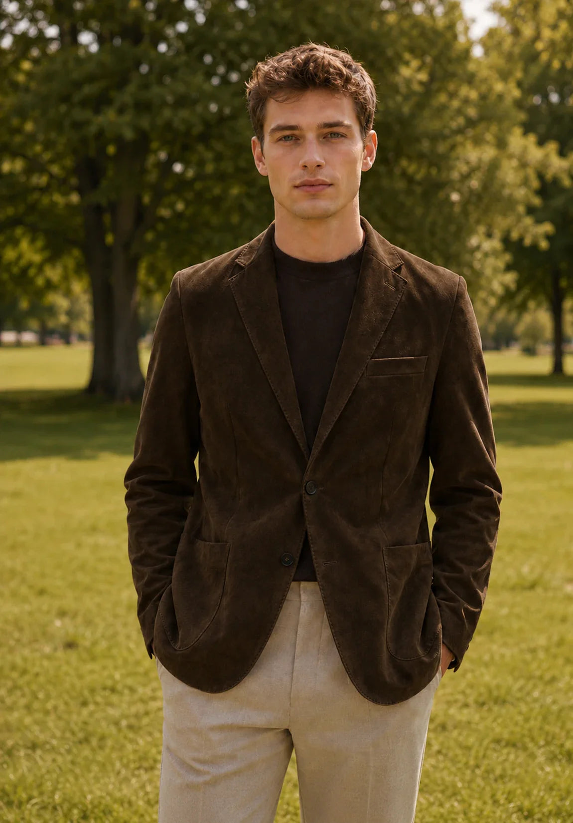 Men's brown suede jacket