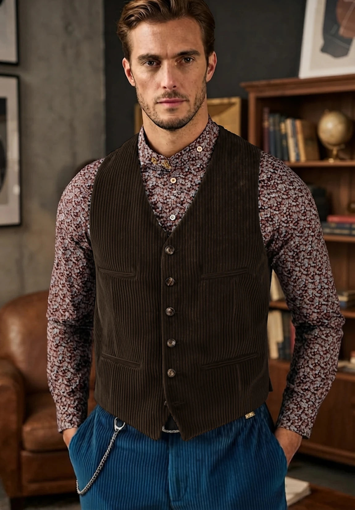 Men's brown vest