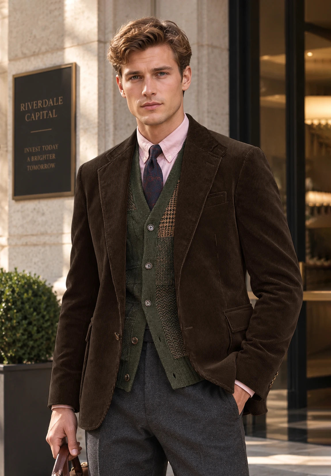 Men's brown corduroy jacket