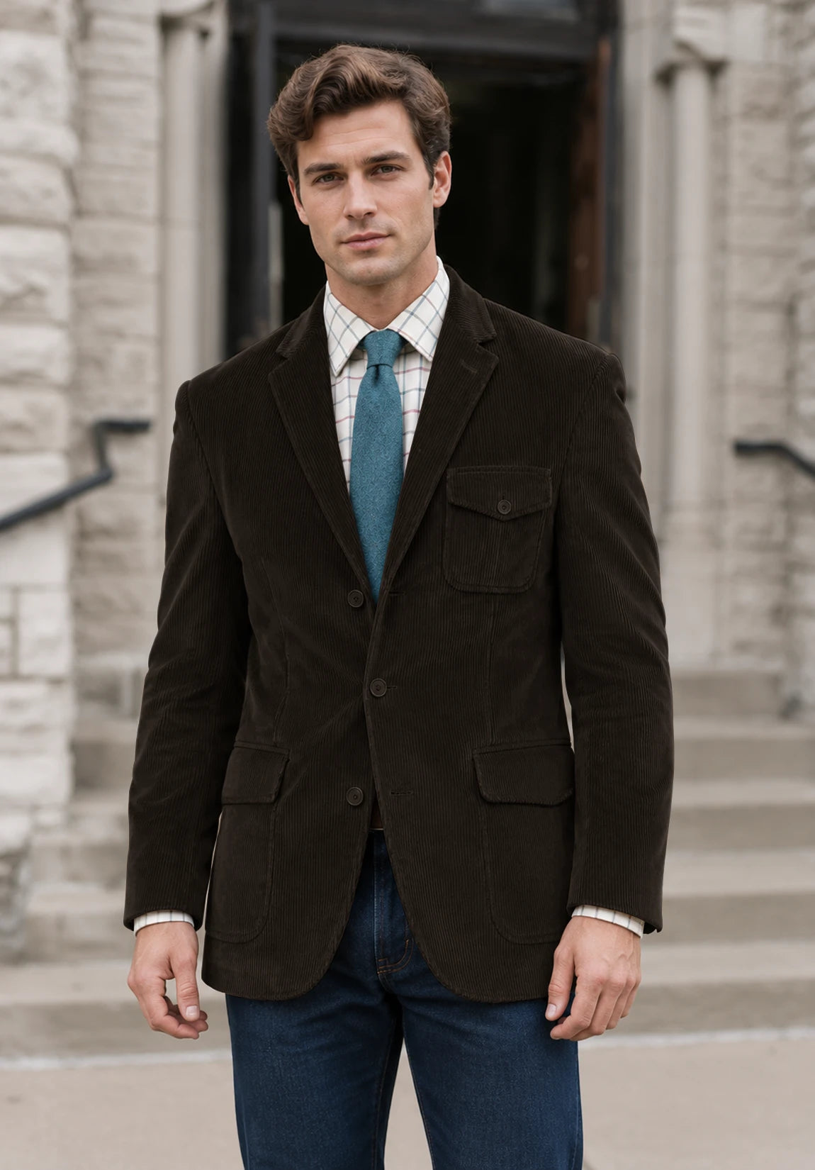 Men's brown corduroy jacket