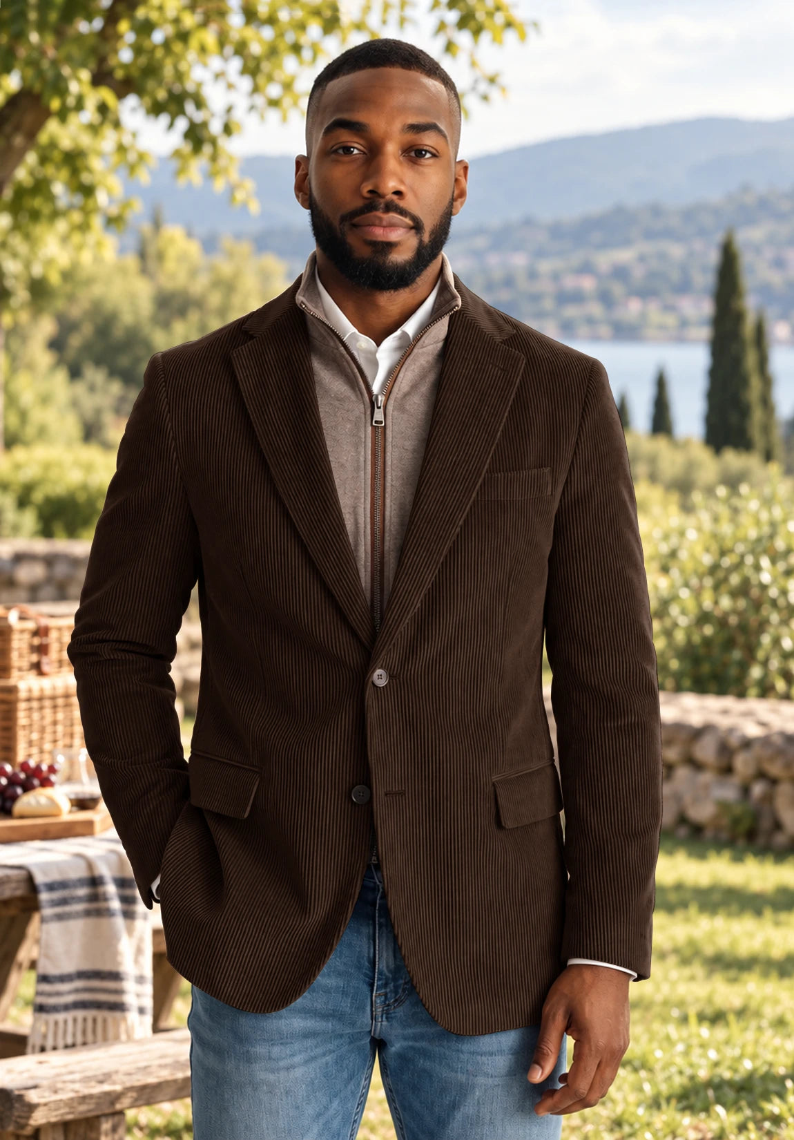 Men's brown corduroy jacket