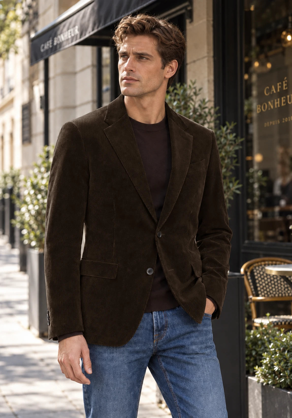 Men's brown corduroy jacket