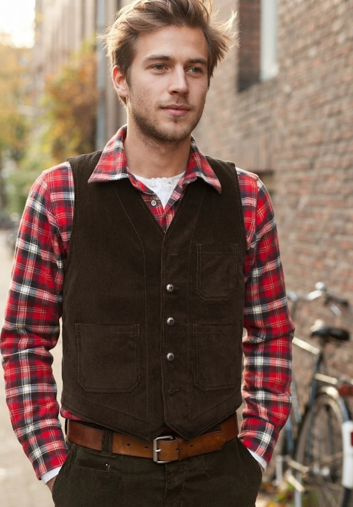 Men's brown vest