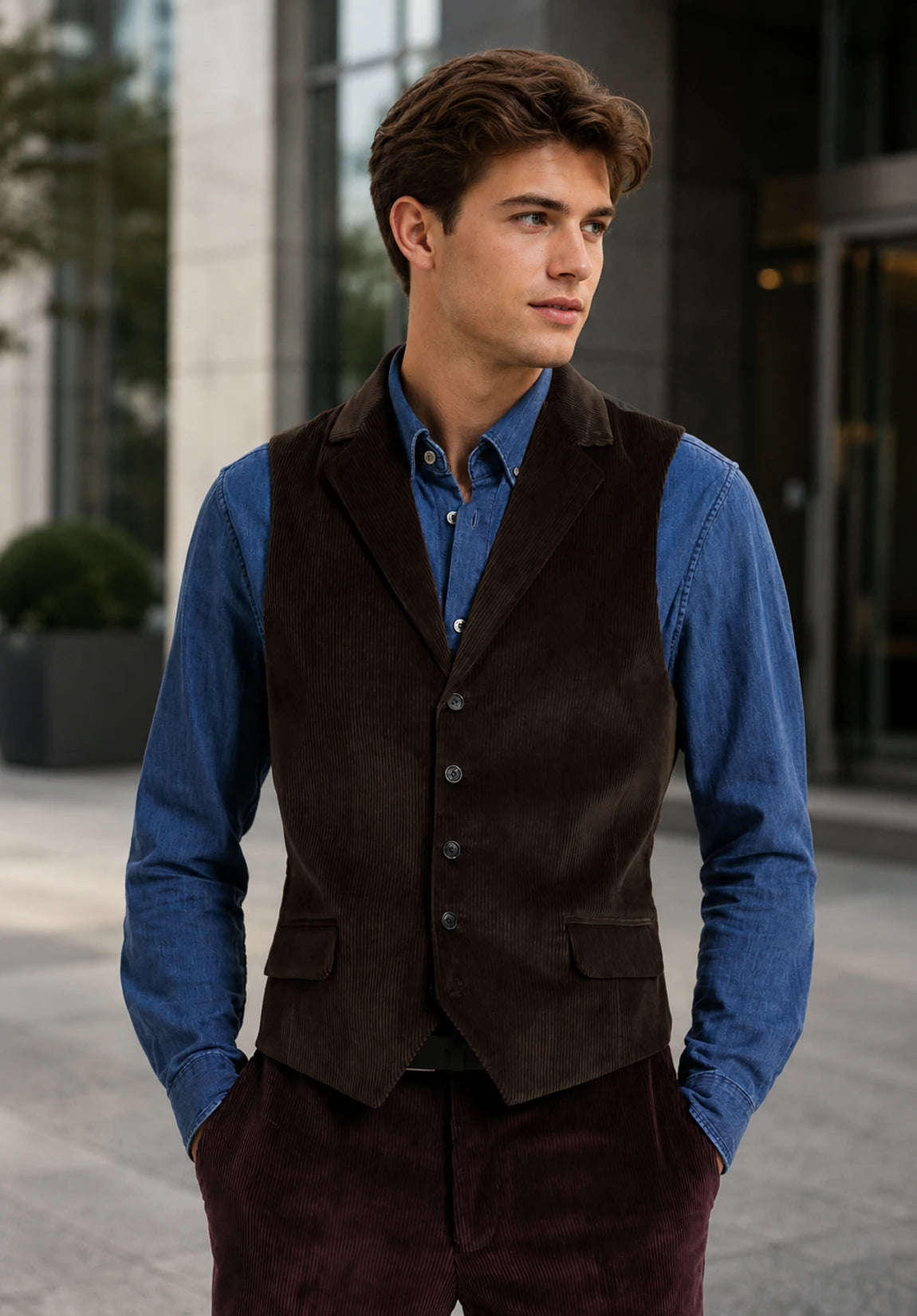 Men's brown vest