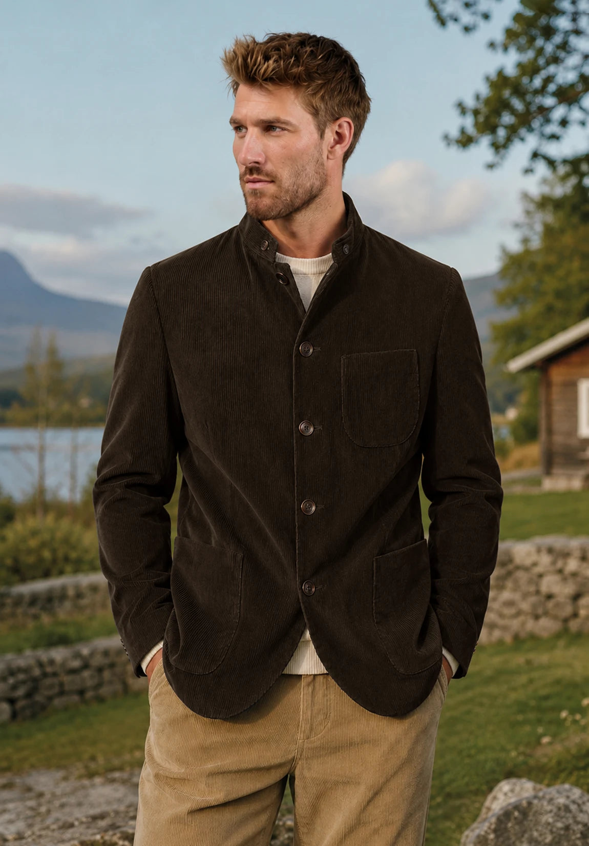 Men's brown corduroy jacket