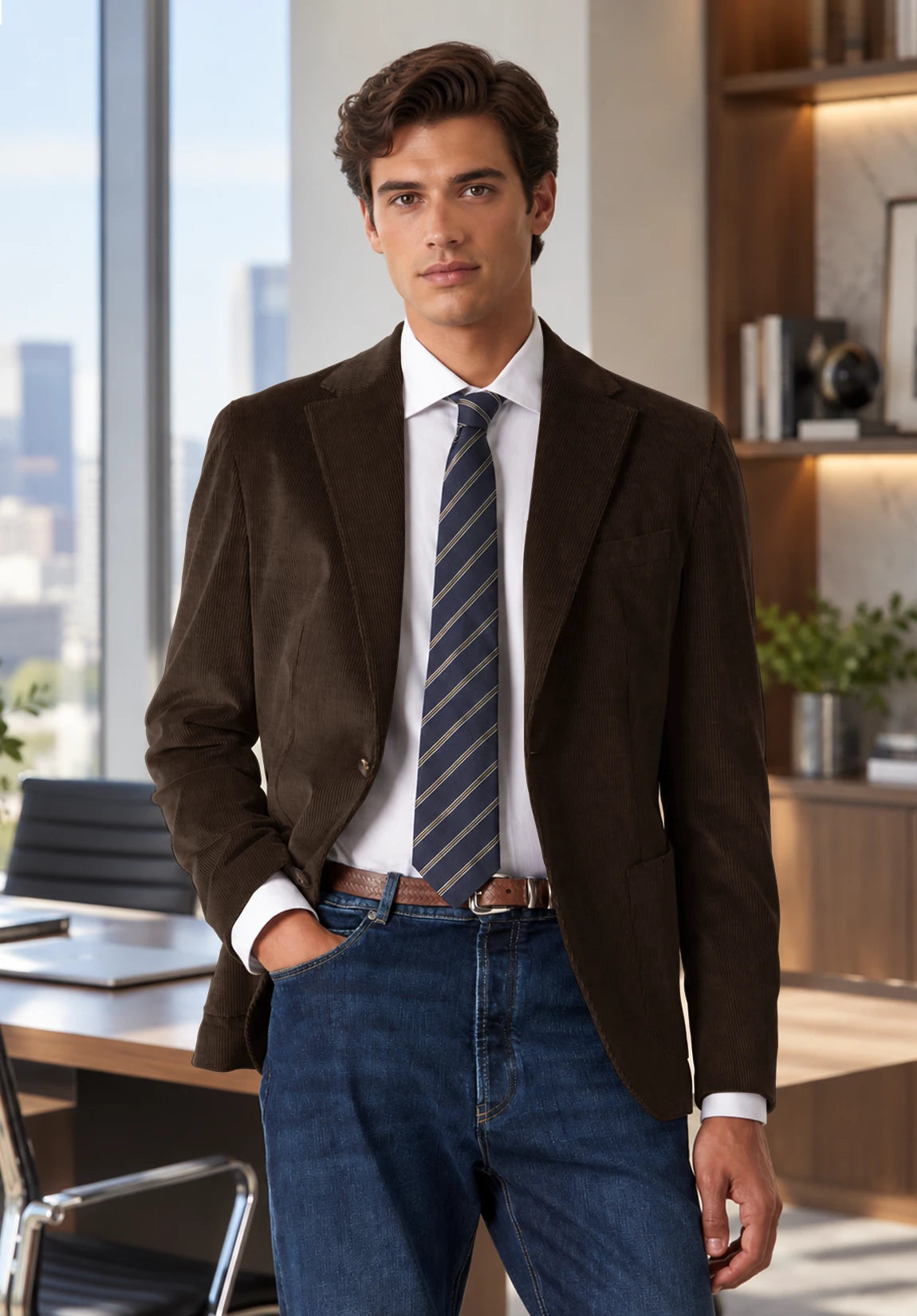 Men's brown corduroy jacket