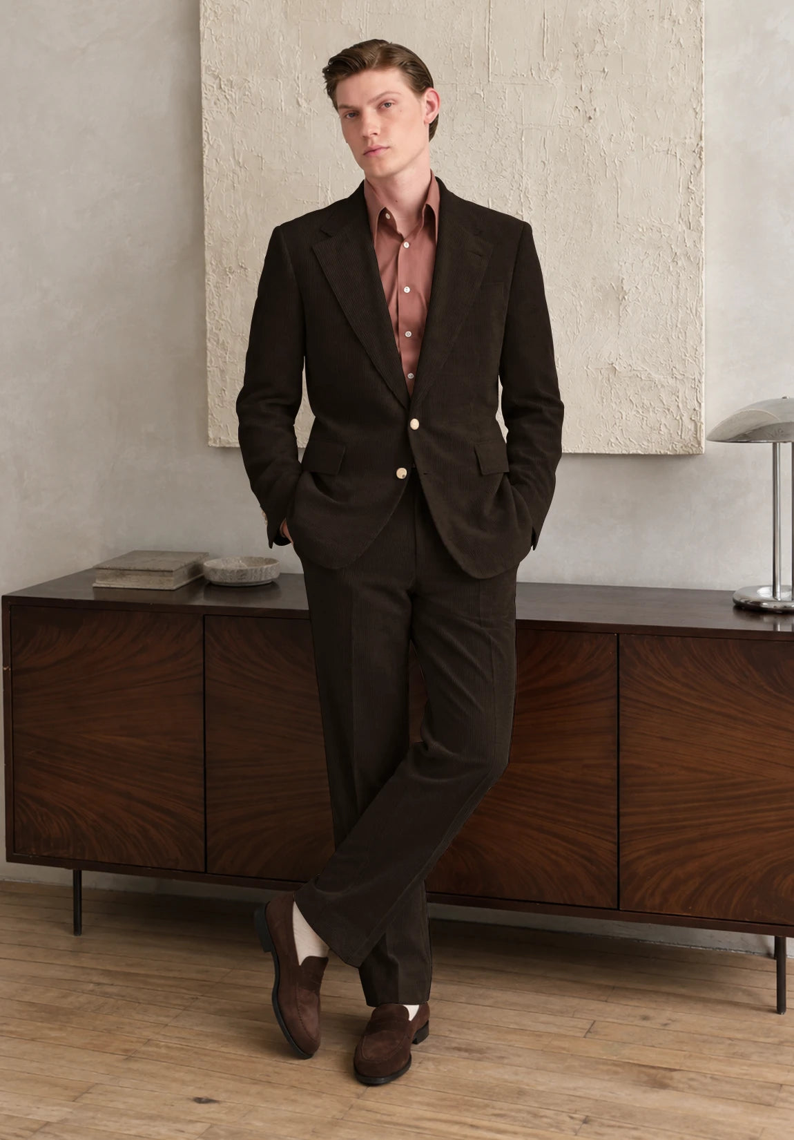 Men Brown Suit
