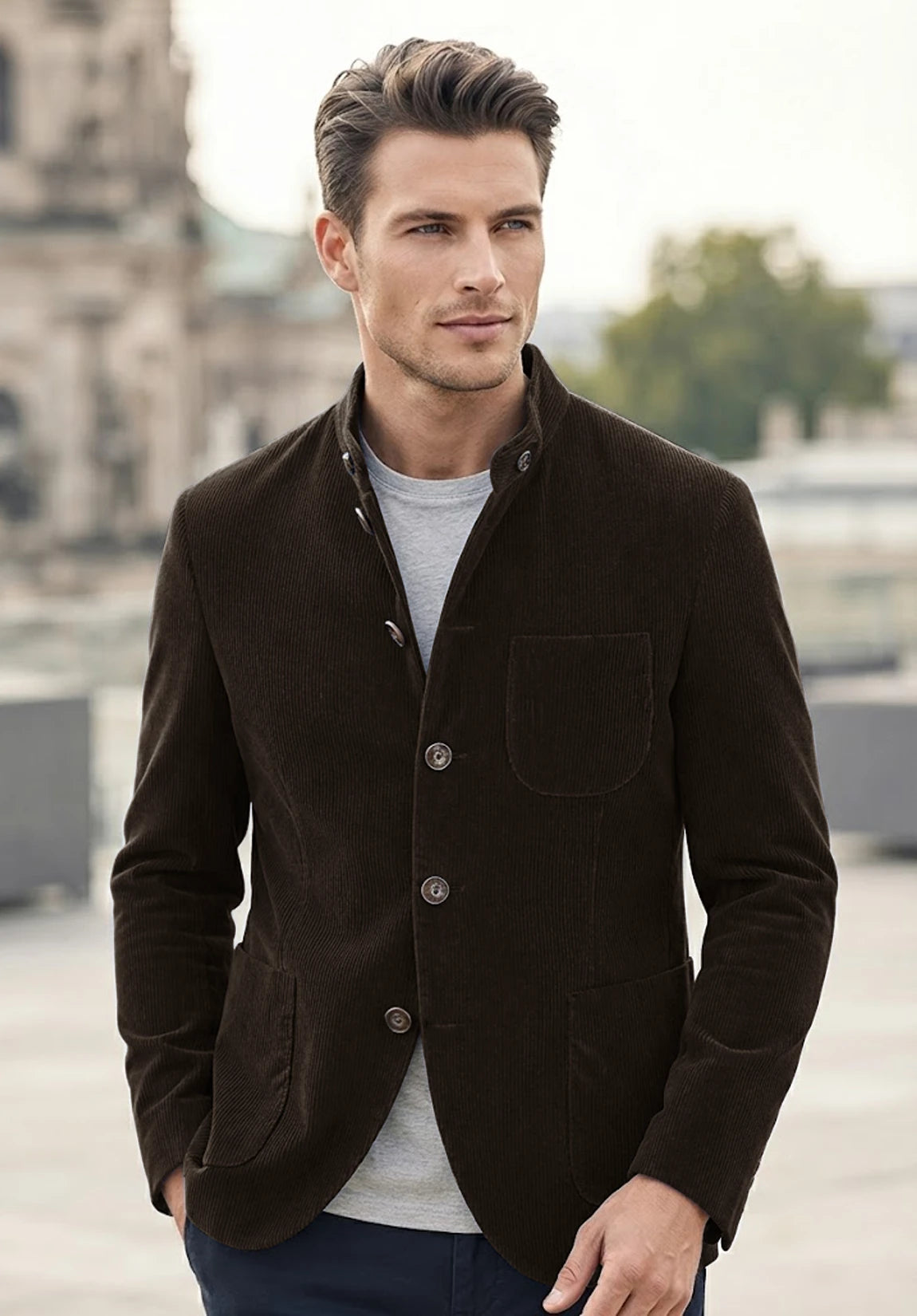 Men's brown corduroy jacket