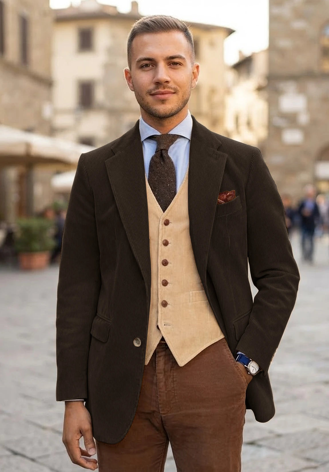 Men's brown corduroy jacket