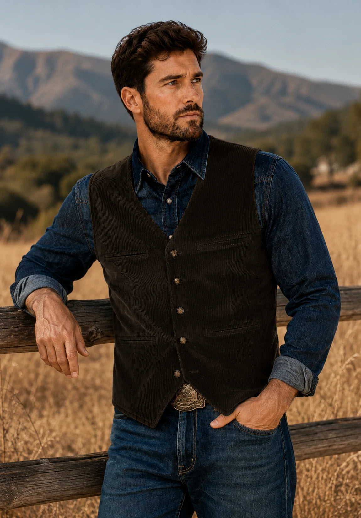 Men's brown vest