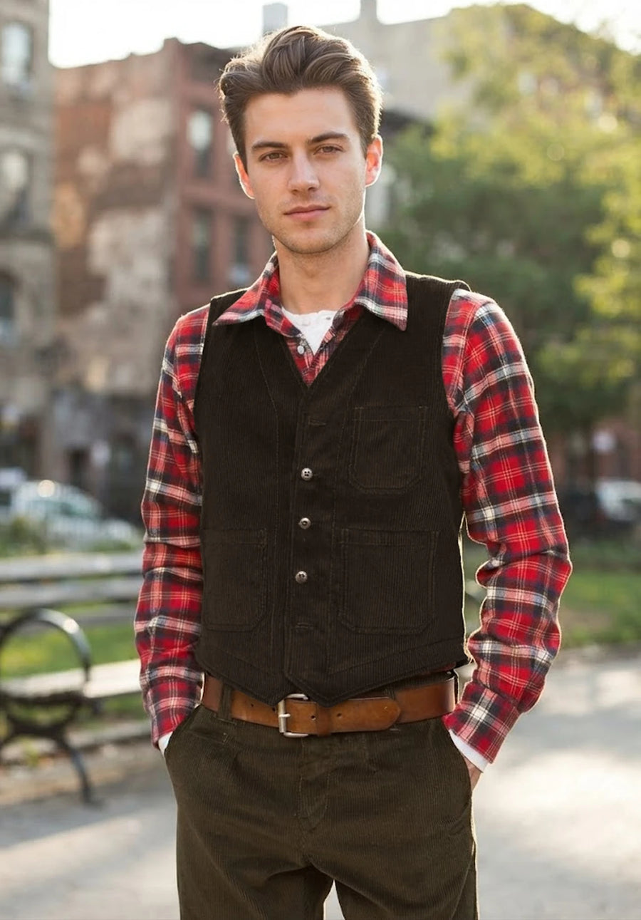 Men's brown vest