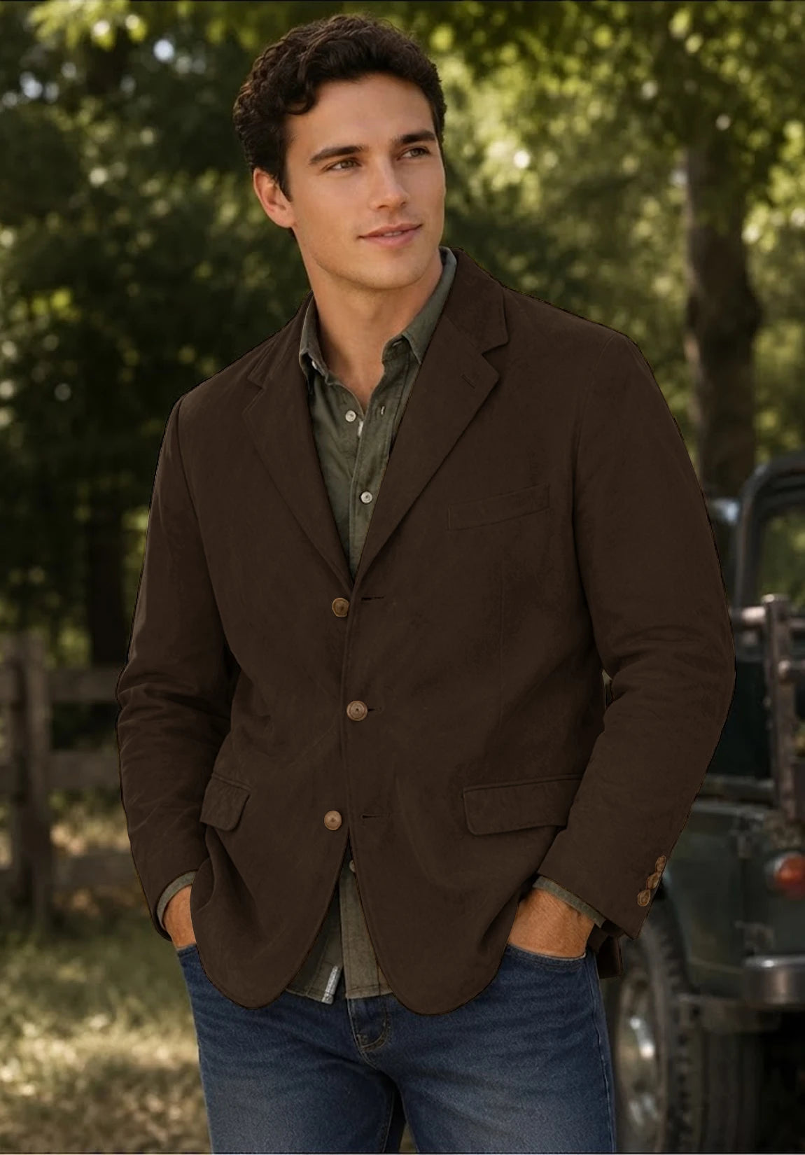 Men's brown suede jacket