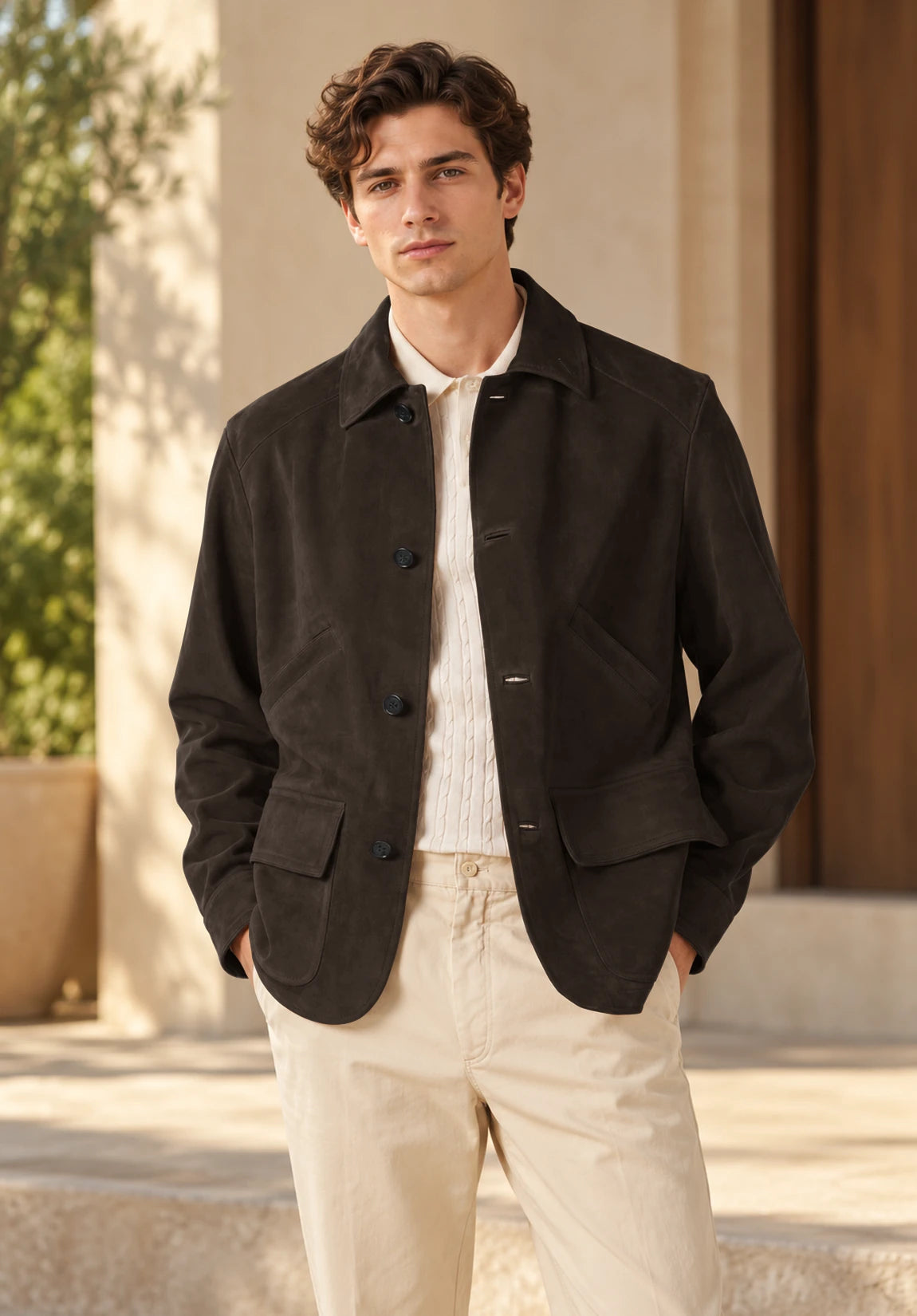 Men's brown suede jacket