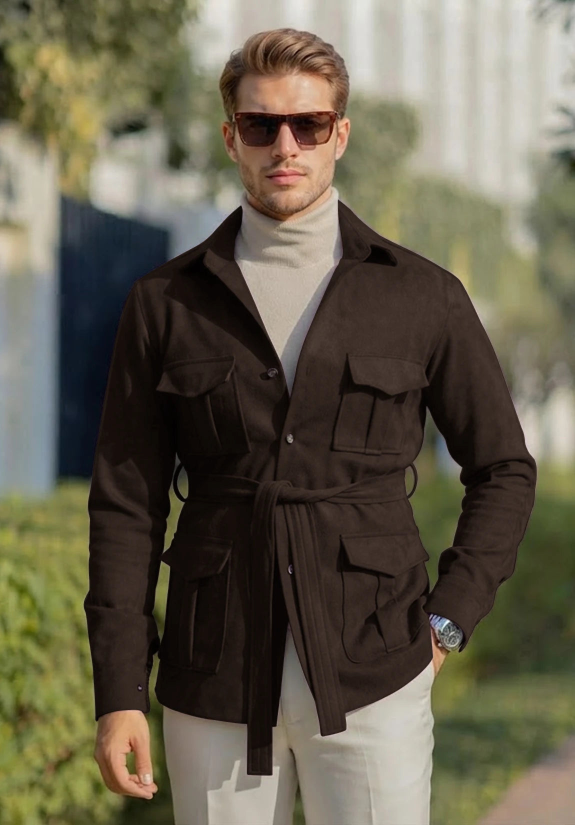 Men's brown suede jacket