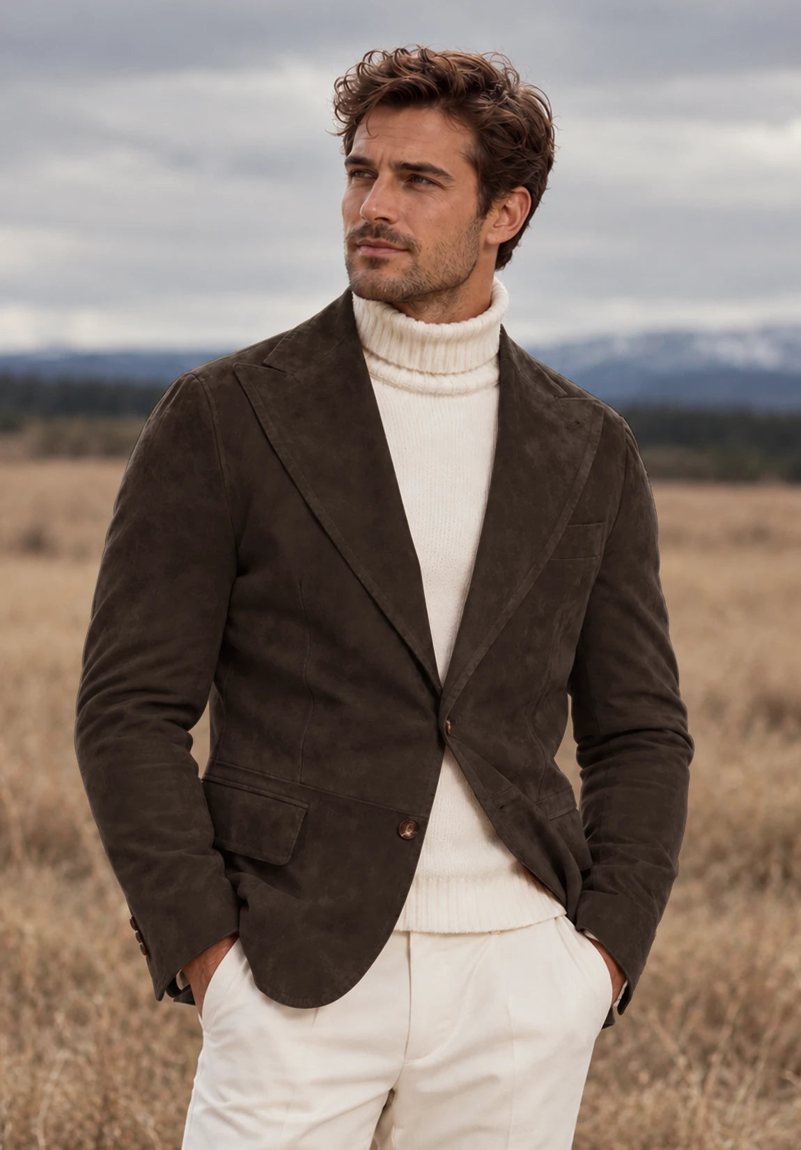 Men's brown suede jacket