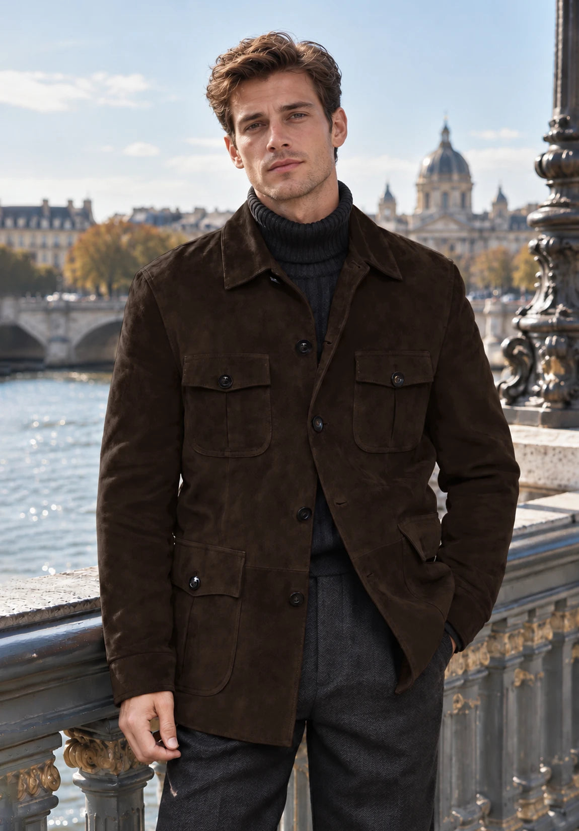 Men's brown suede jacket