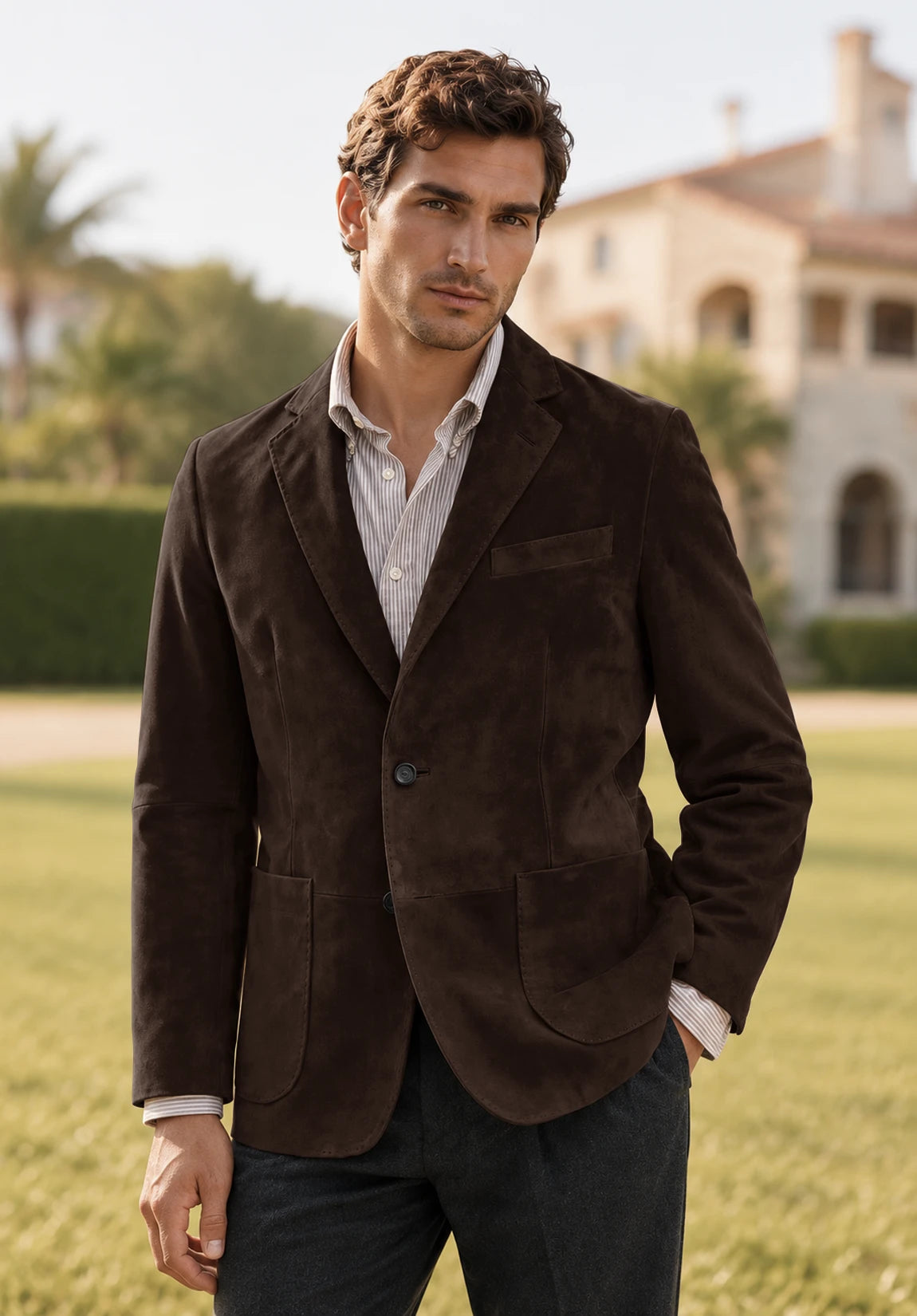 Men's brown suede jacket