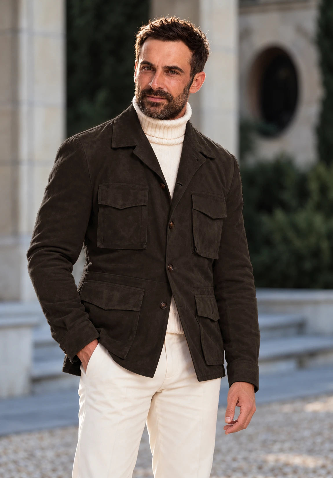 Men's brown suede jacket