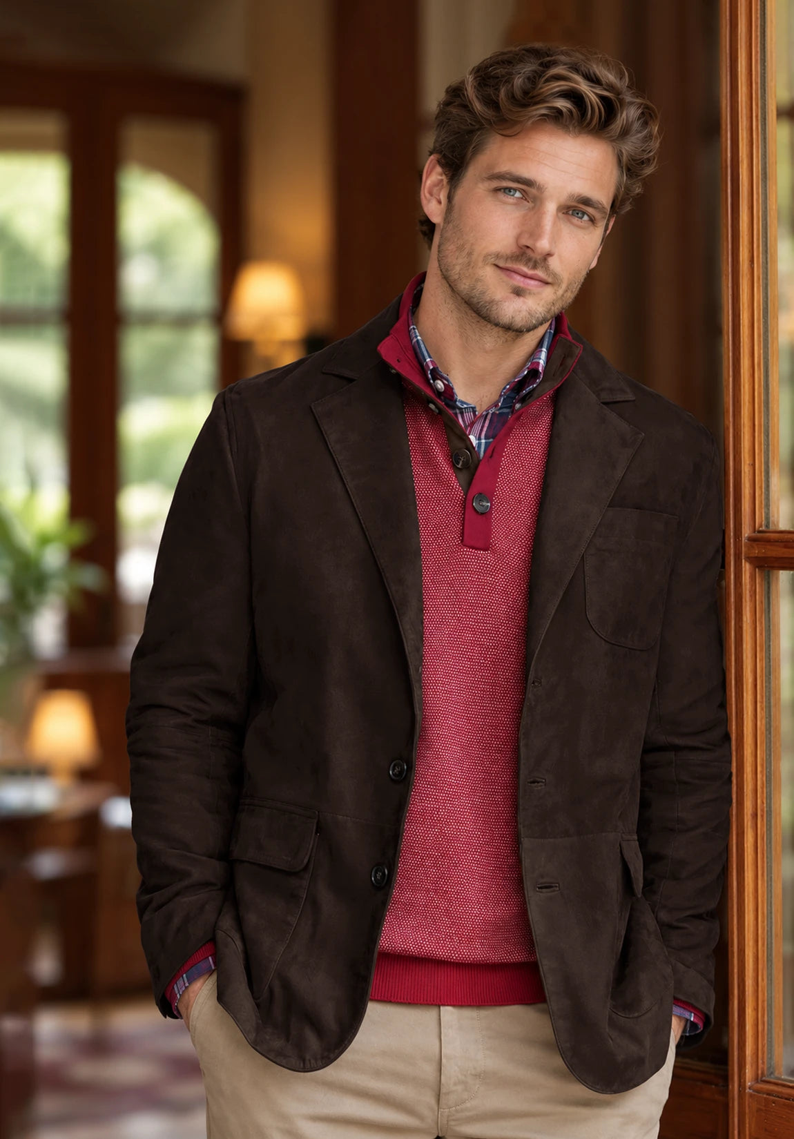Men's brown suede jacket