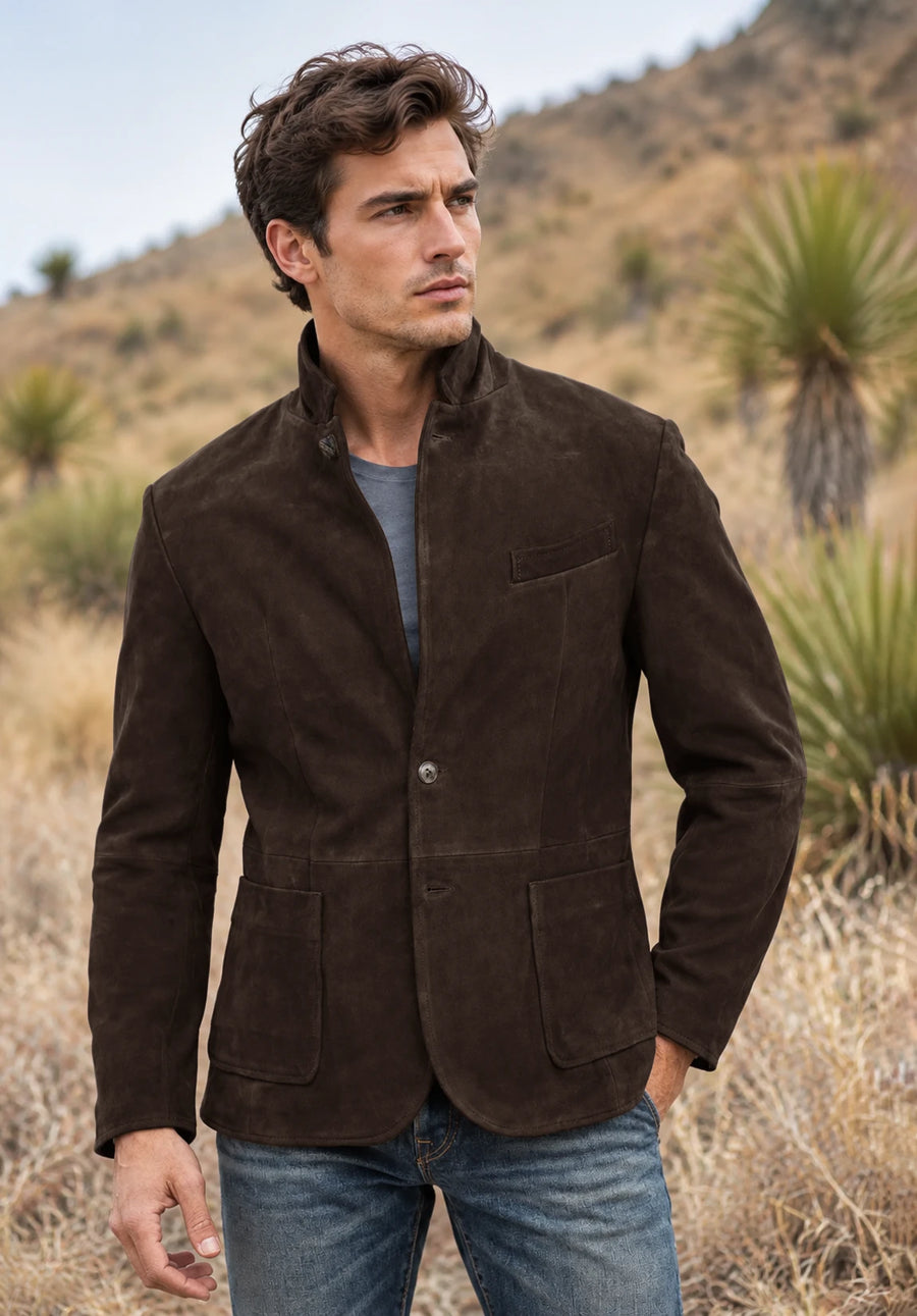 Men's brown suede jacket
