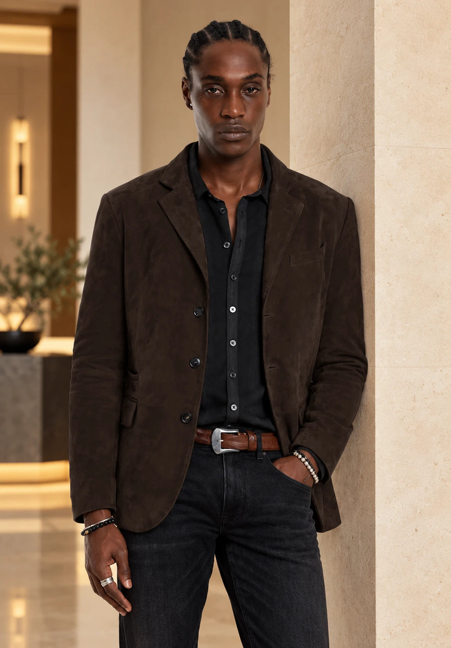 Men's brown suede jacket