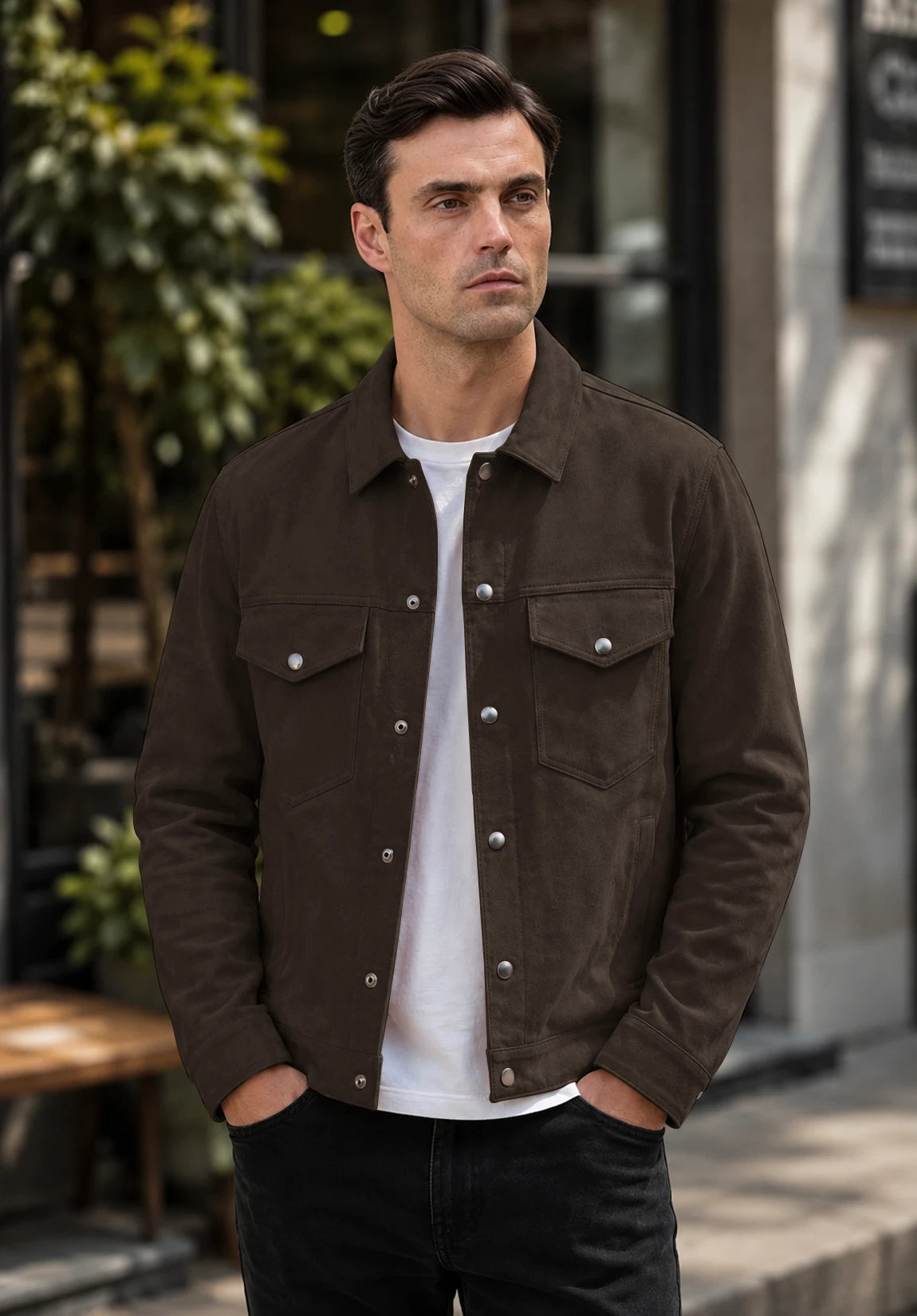Men's brown suede jacket