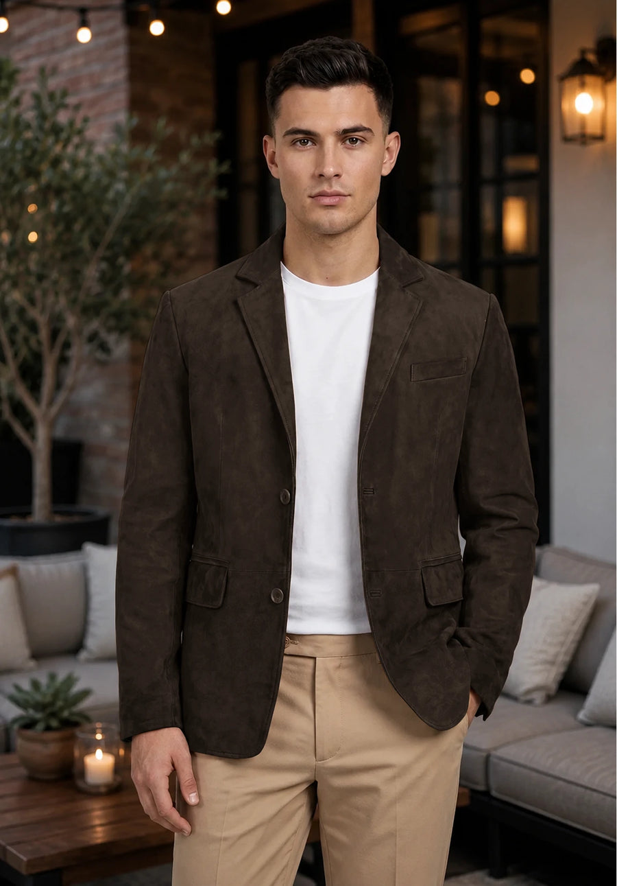 Men's brown suede jacket