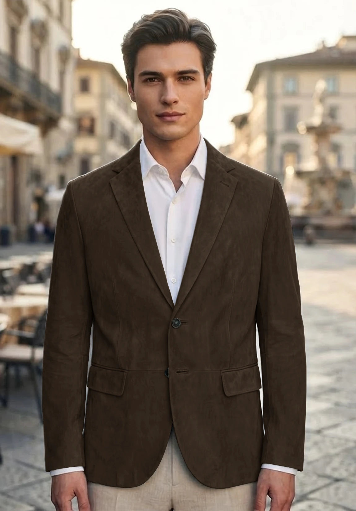Men's brown suede jacket