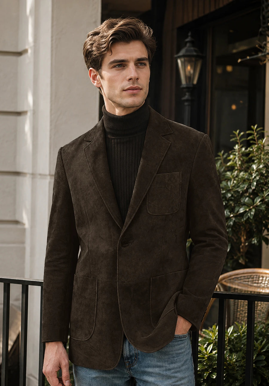 Men's brown suede jacket