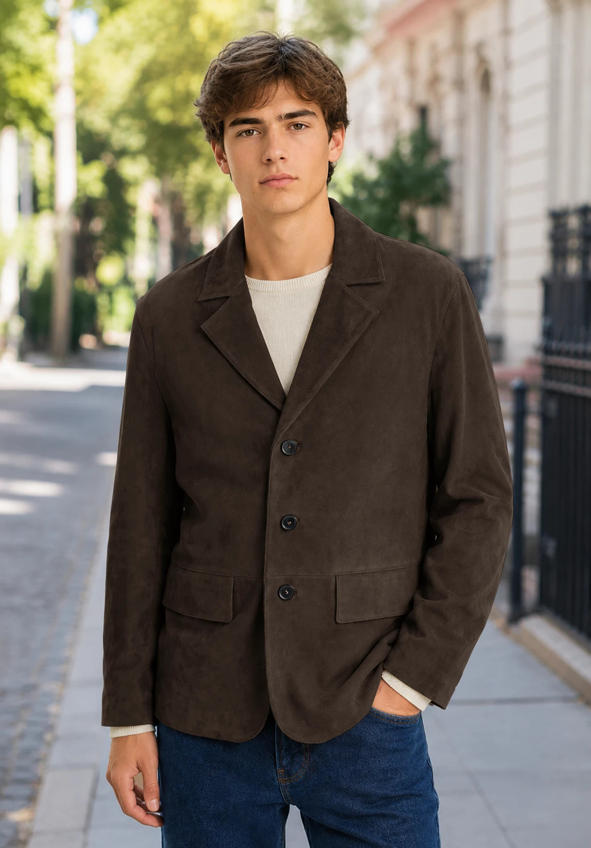 Men's brown suede jacket