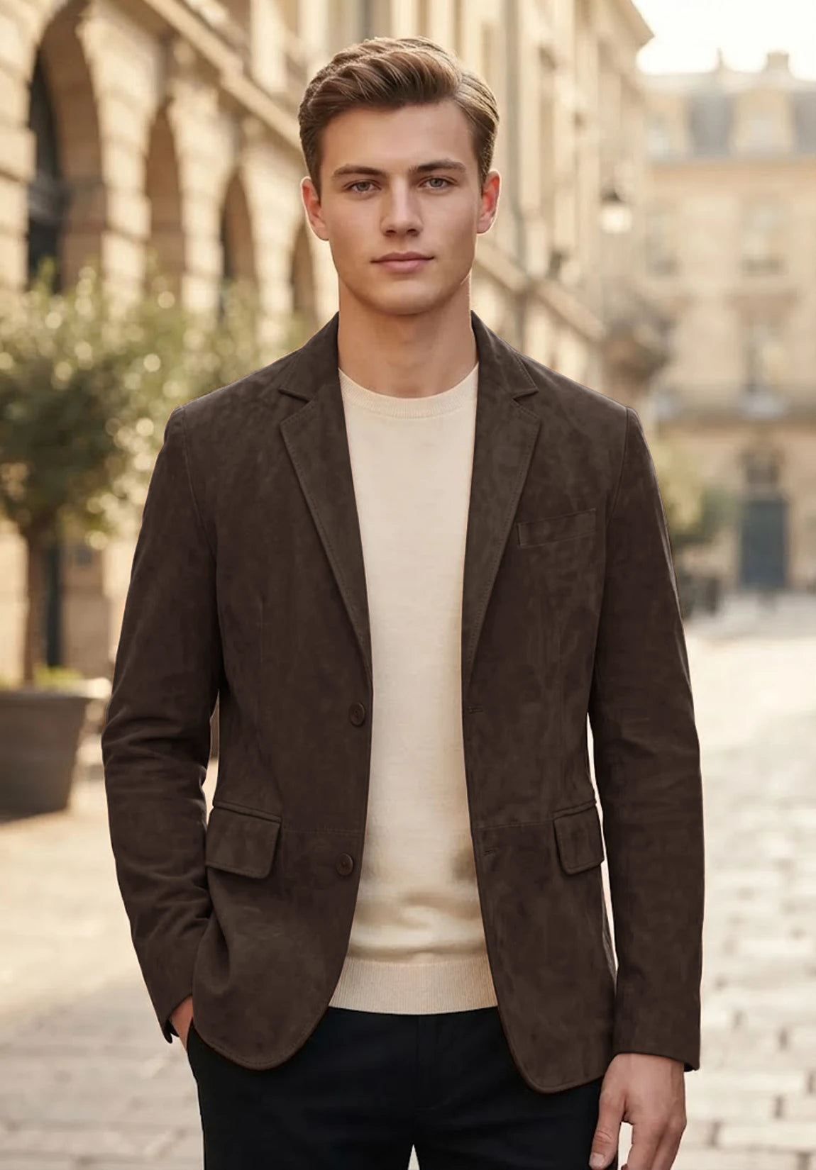 Men's brown suede jacket