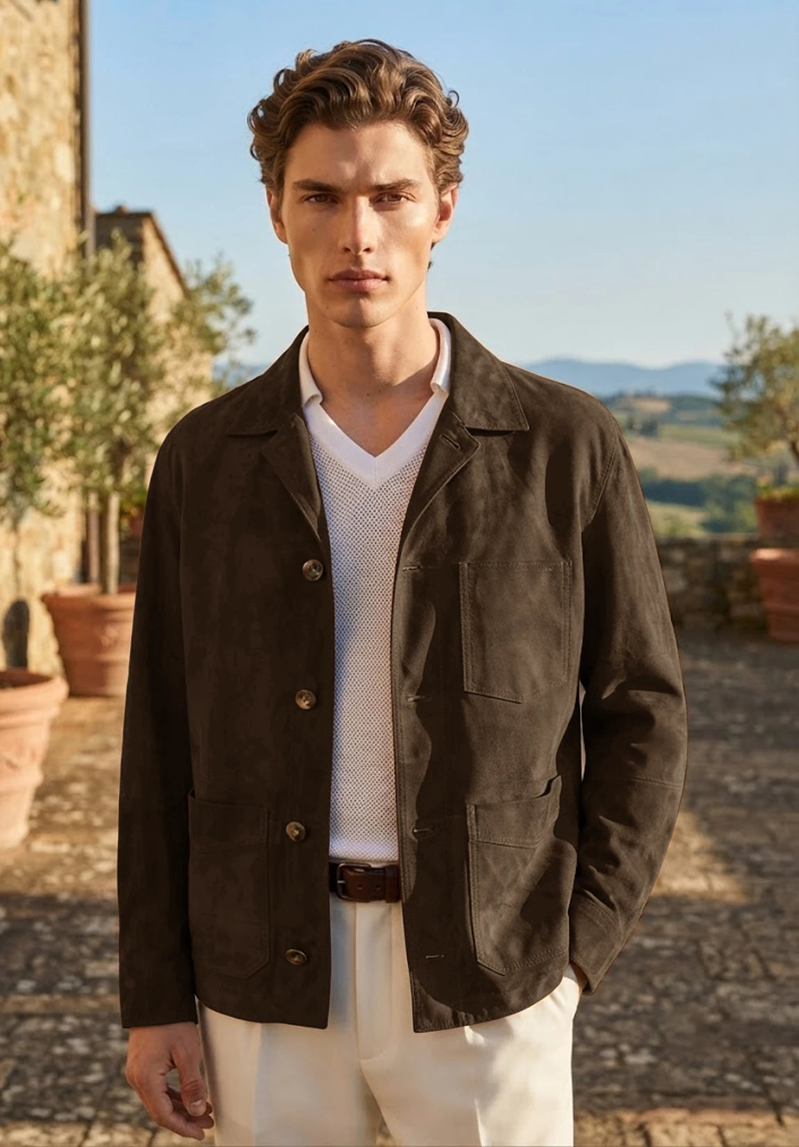 Men's brown suede jacket