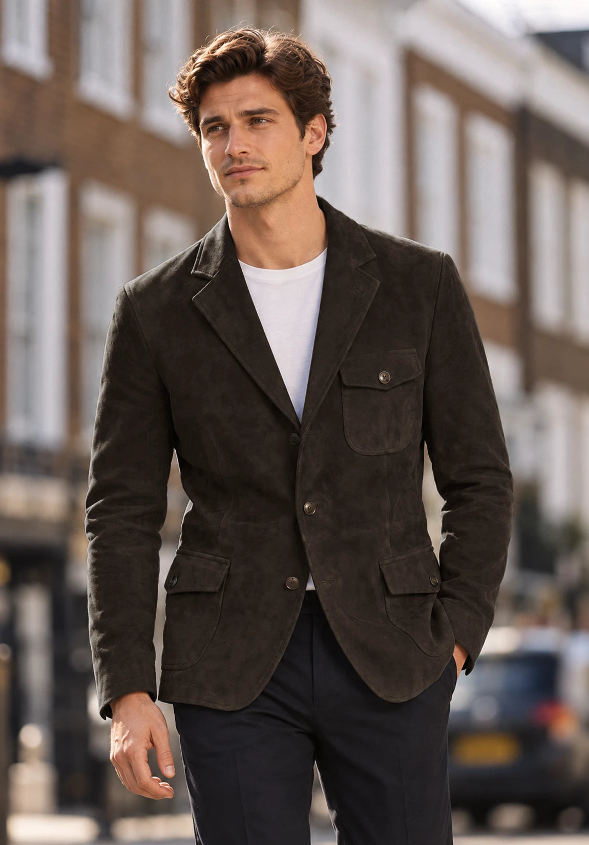 Men's brown suede jacket