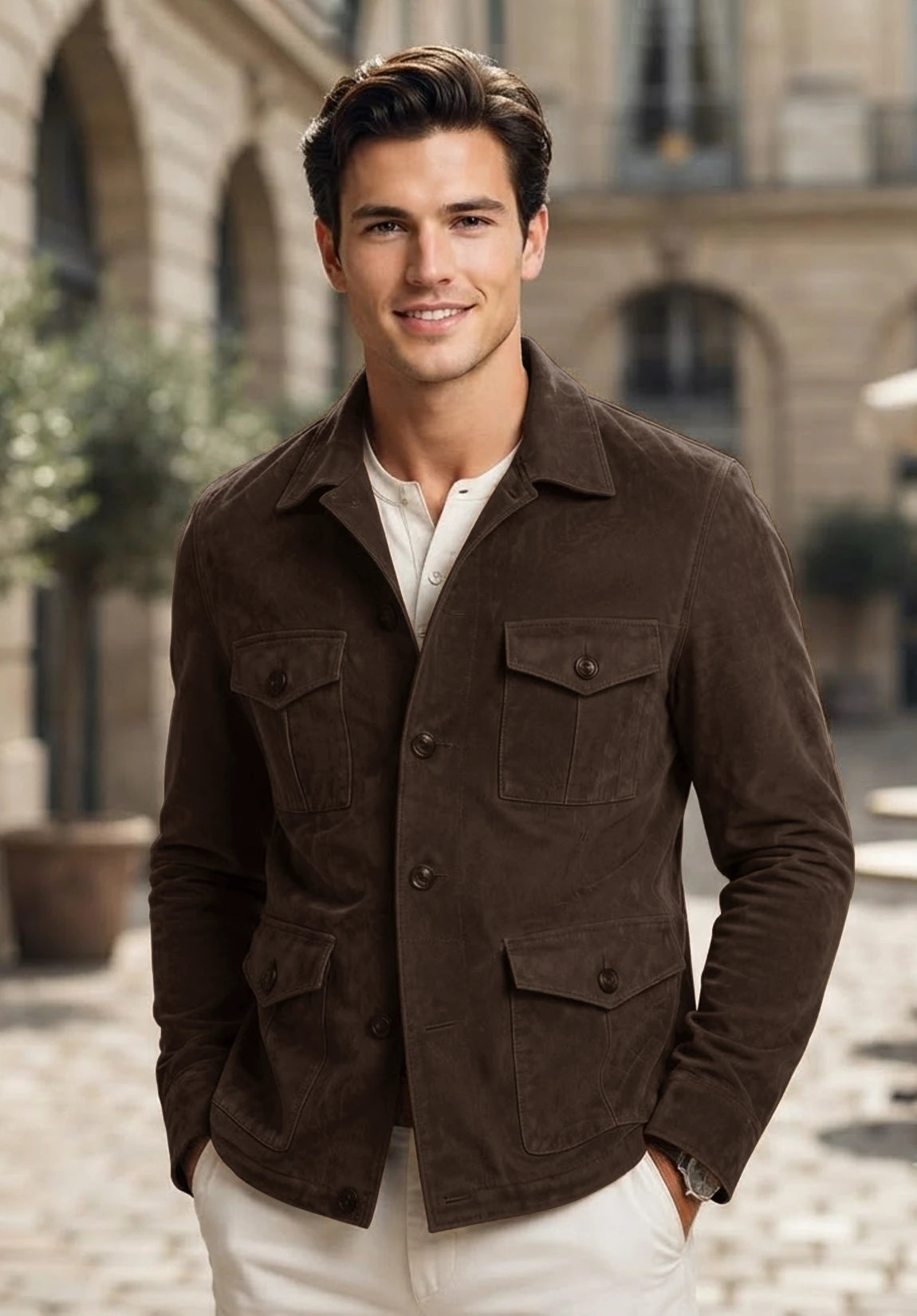Men's brown suede jacket