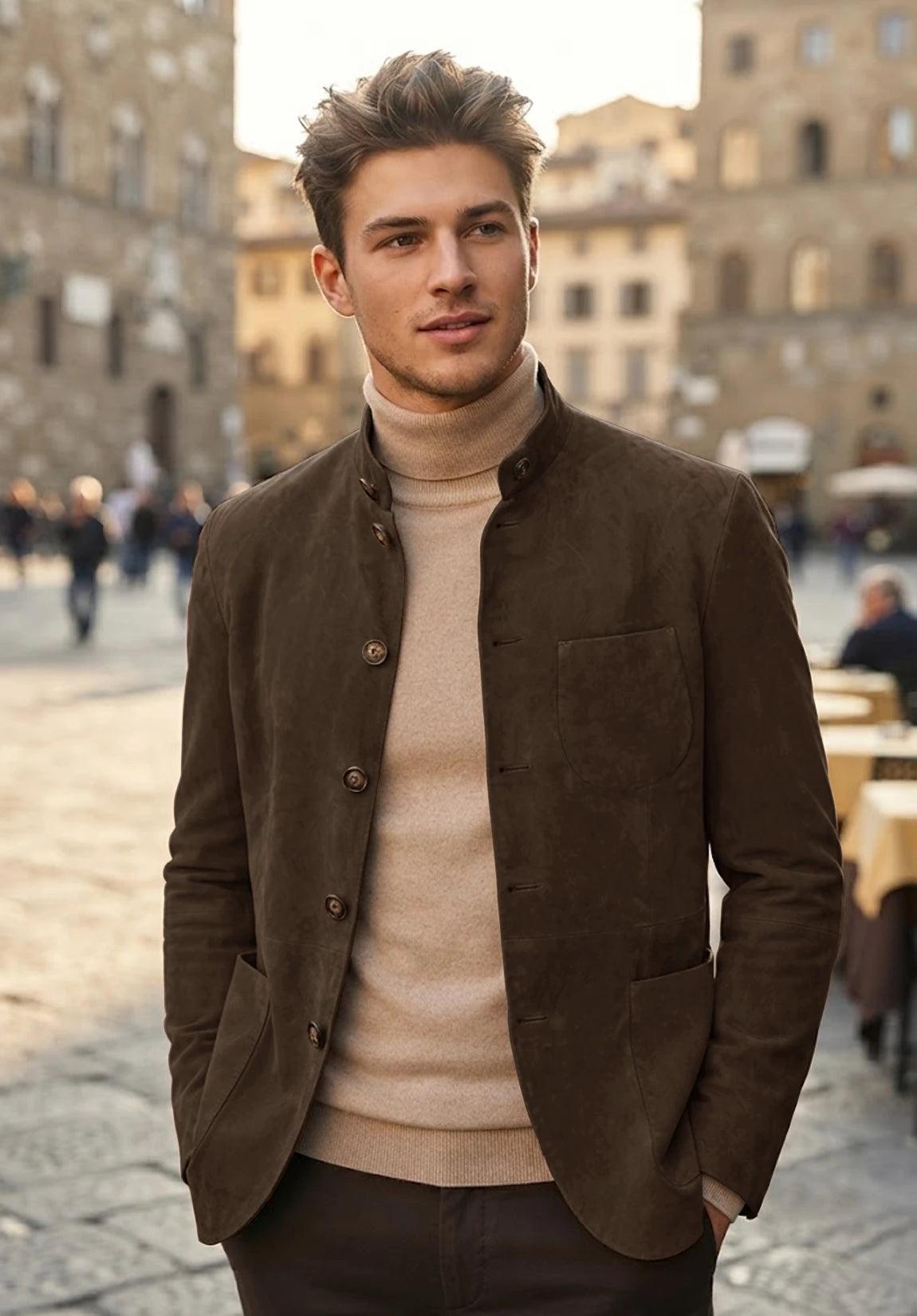 Men's brown suede jacket