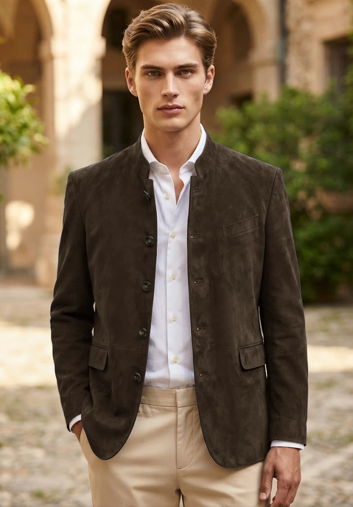 Men's brown suede jacket