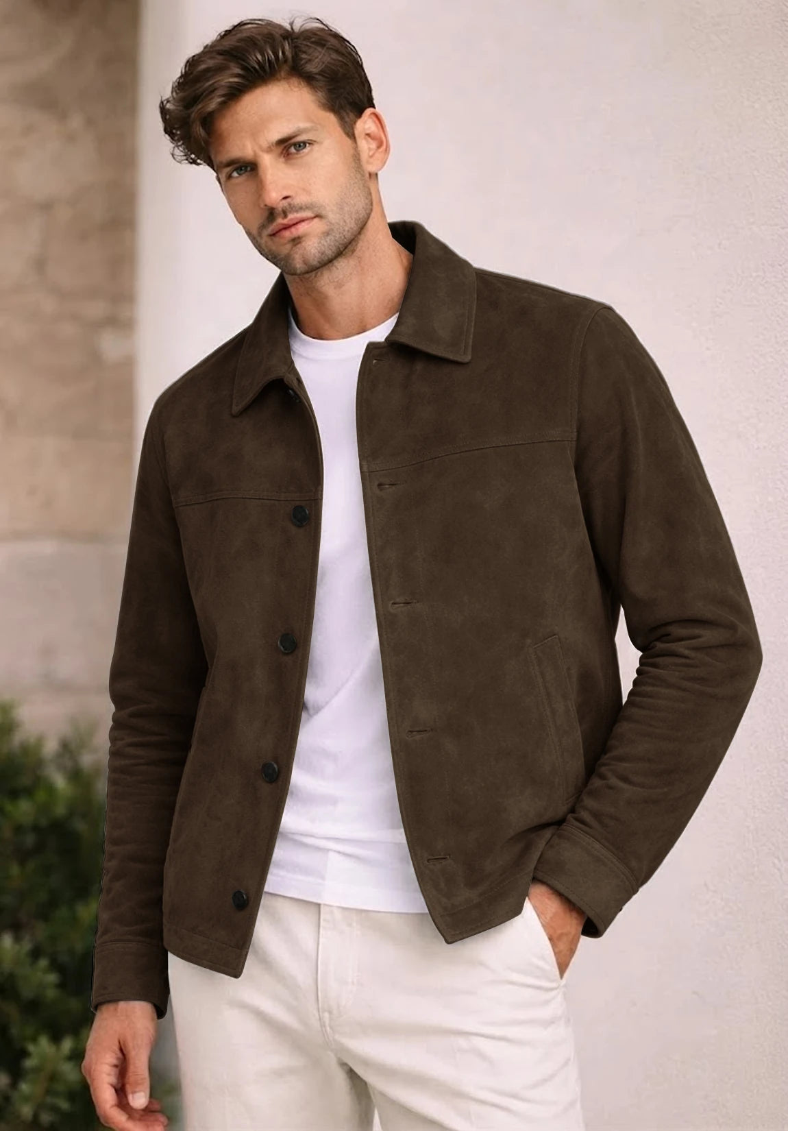 Men's brown suede jacket