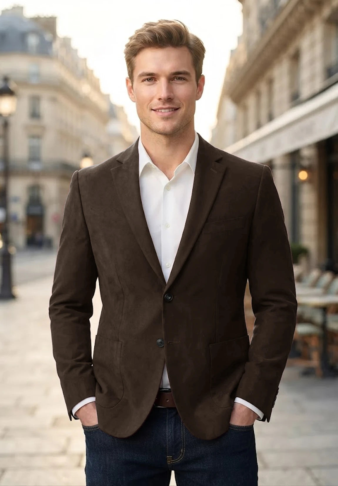 Men's brown suede jacket