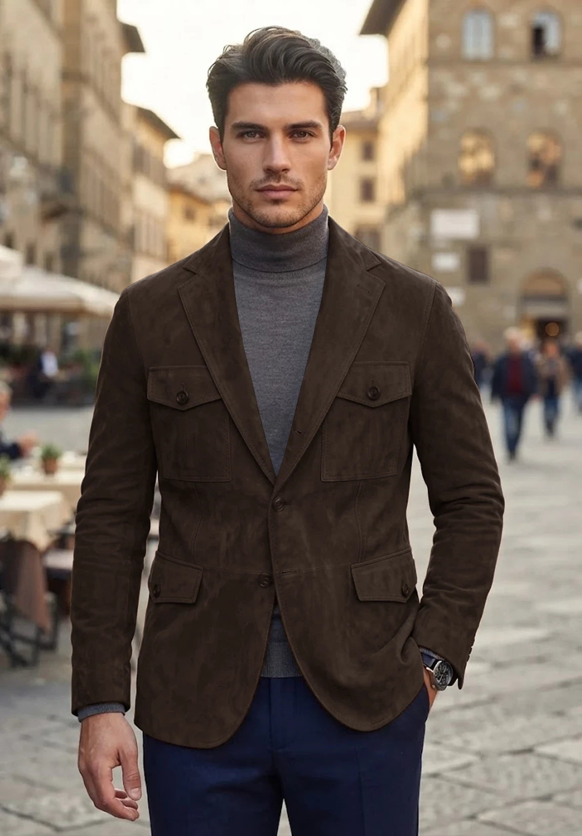 Men's brown suede jacket