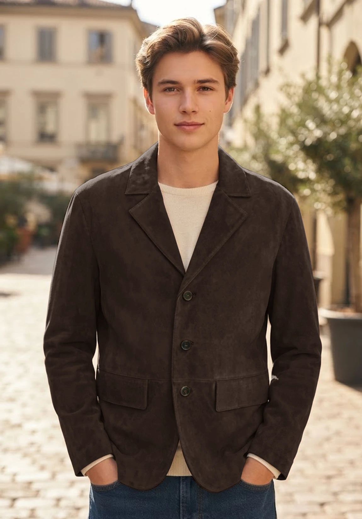 Men's brown suede jacket