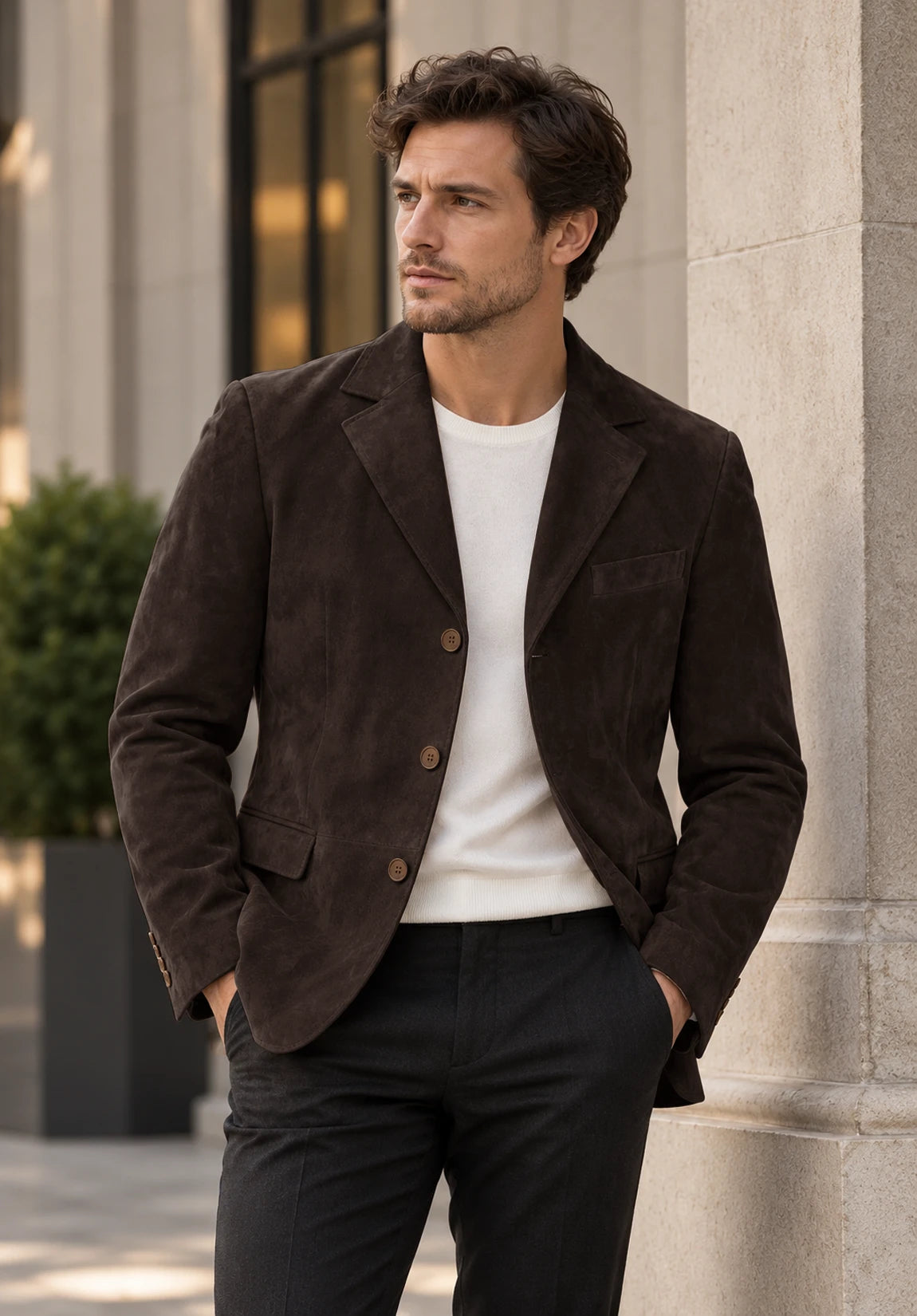 Men's brown suede jacket