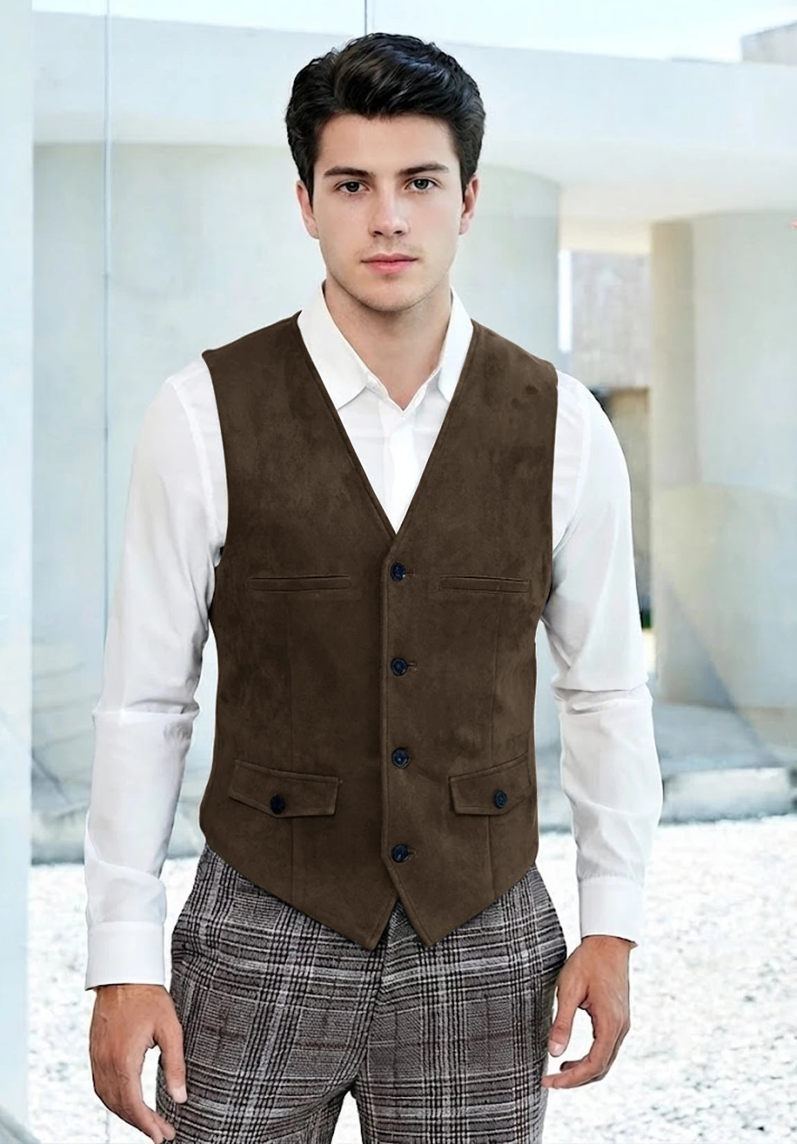 Men's brown vest